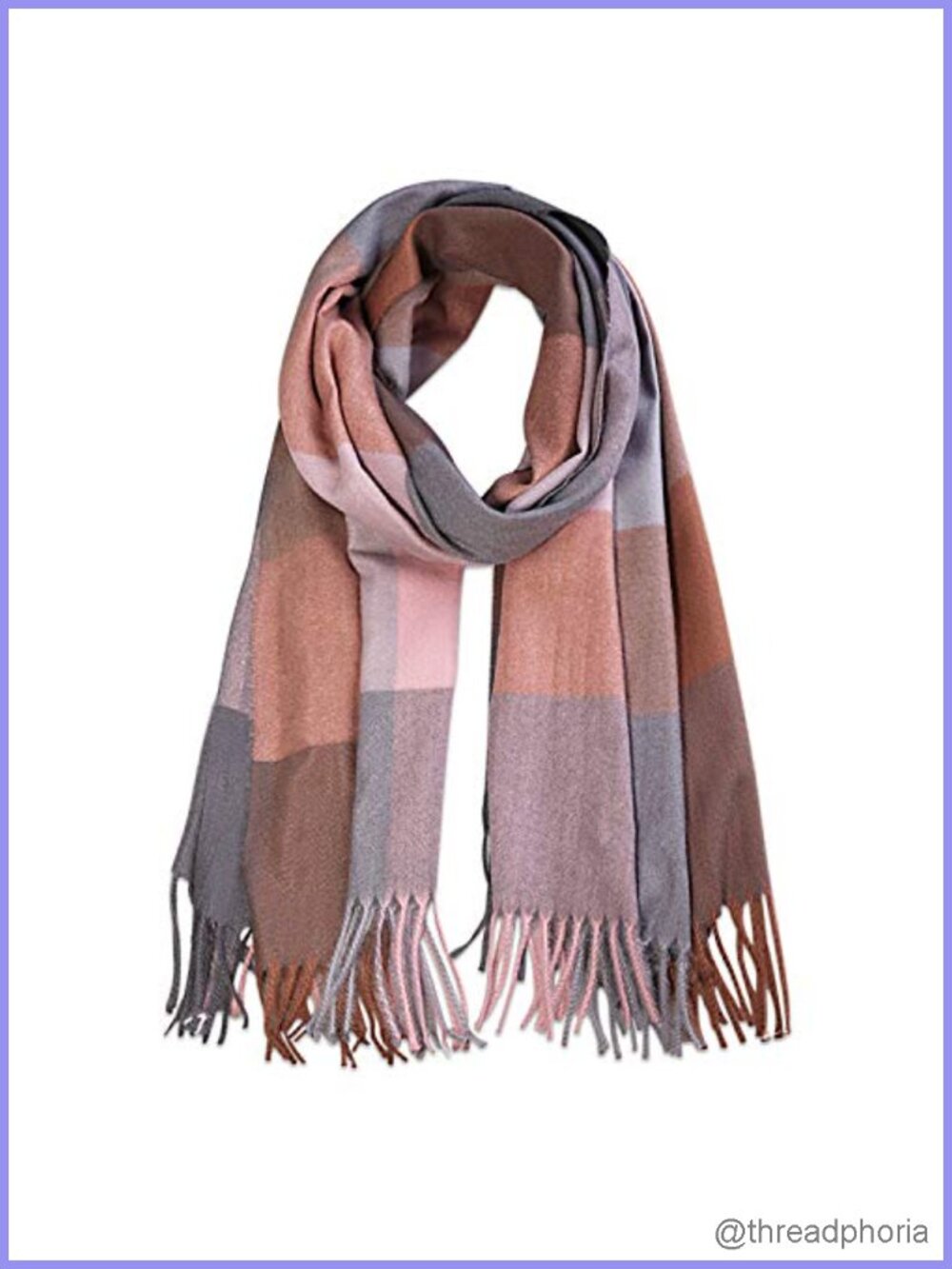 Soft Plaid Tartan Scarf for Women Men 100% Acrylic Lightweight Winter